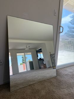 Large Frameless Mirror