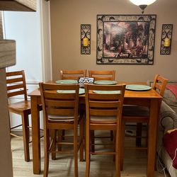 Dining Table w/6 Chairs ,