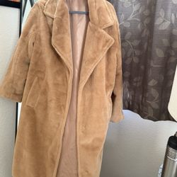 brown teddy coat women’s 