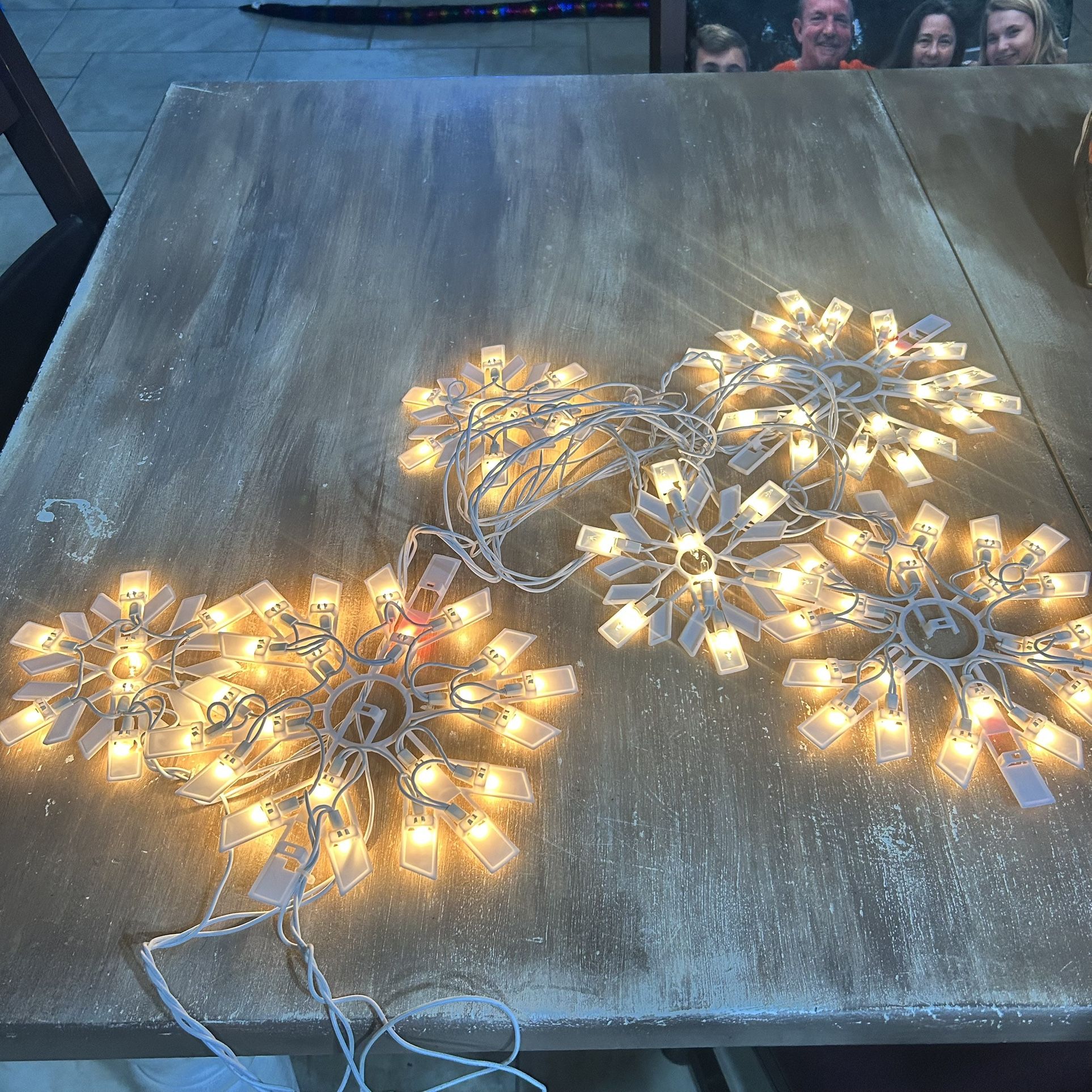2 Boxes Clear Snowflake Icicle Lights