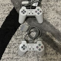 Sony PlayStation Controller OEM Official PS1 Original Gray Tested 