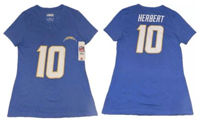 Los Angeles Chargers Justin Herbert #10 Blue Jersey Shirt Women’s Large New