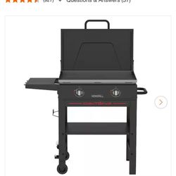 Nexgrill Daytona 2-Burner Propane Gas Grill 28 in. Flat Top Griddle in Black with Lid $160