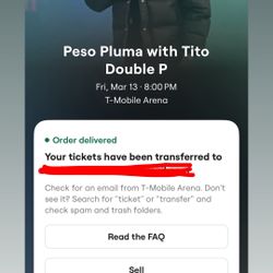 Peso Pluma Tickets Las Vegas 3/13
