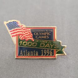 Vtg 1(contact info removed) Day Countdown to the Atlanta 1996 Olympics Lapel Pin