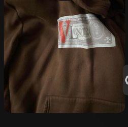 VLONE Dollar Bill Graphic Hoodie Brown