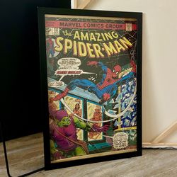 Large 34" × 22.375" Framed Amazing Spider-Man #137 Paper Poster marvel