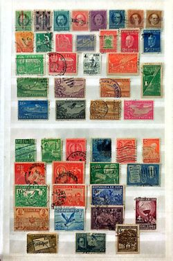 71 different stamps from the Caribbean-cuba