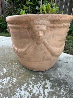 Solid clay planters with Lion head - FREE