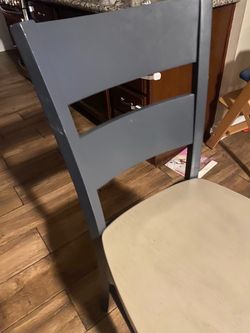6 wooden chairs.