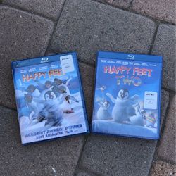 Happy Feet One And Happy Feet Two Blue Ray Discs