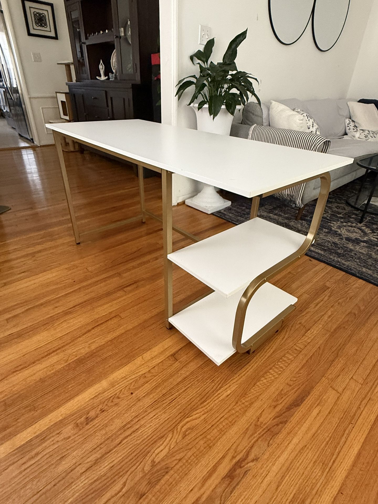 Myheir Metal Base Computer Desk