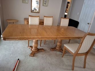 Oak Dining Table Extendable 95"