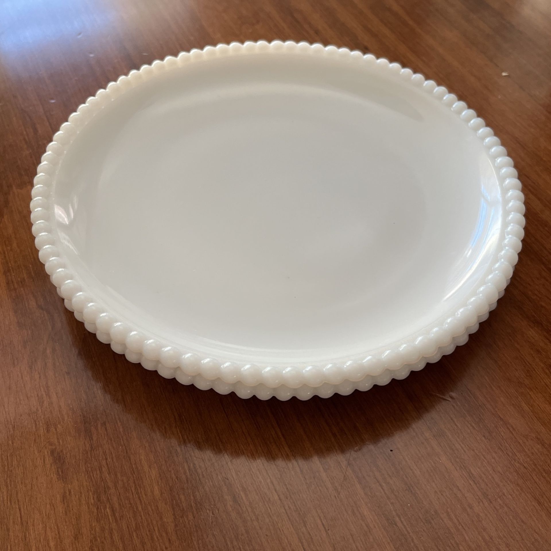 2 Hobnail Dessert Plates