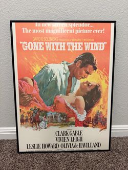 Gone with the Wind Movie poster black framed