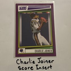 Charlie Joiner San Diego Chargers Hall of Fame WR Score Short Print Insert Card.