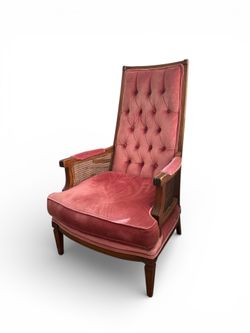 Vintage Pink Velvet Accent Chair