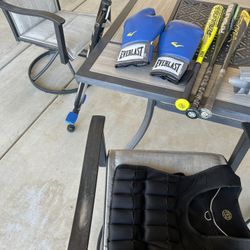 Sports & Fitness Gear Bundle – Bats, Boxing Gloves, Weighted Vest, Pogo Stick . SEND OFFERS !! NOT FREE 