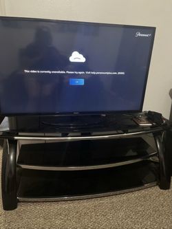 Glass tv stand