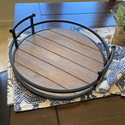 Wood And Iron Table Tray