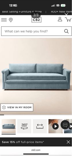 Cb2 sleeper sofa, can help load to truck