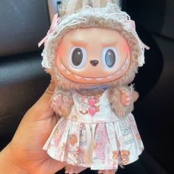 Labubu Clothes Pink Dress Costume 