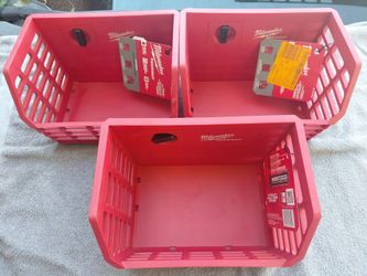 New Milwaukee compact wall basket $40 for all 3 cash pick up beaumont ca
