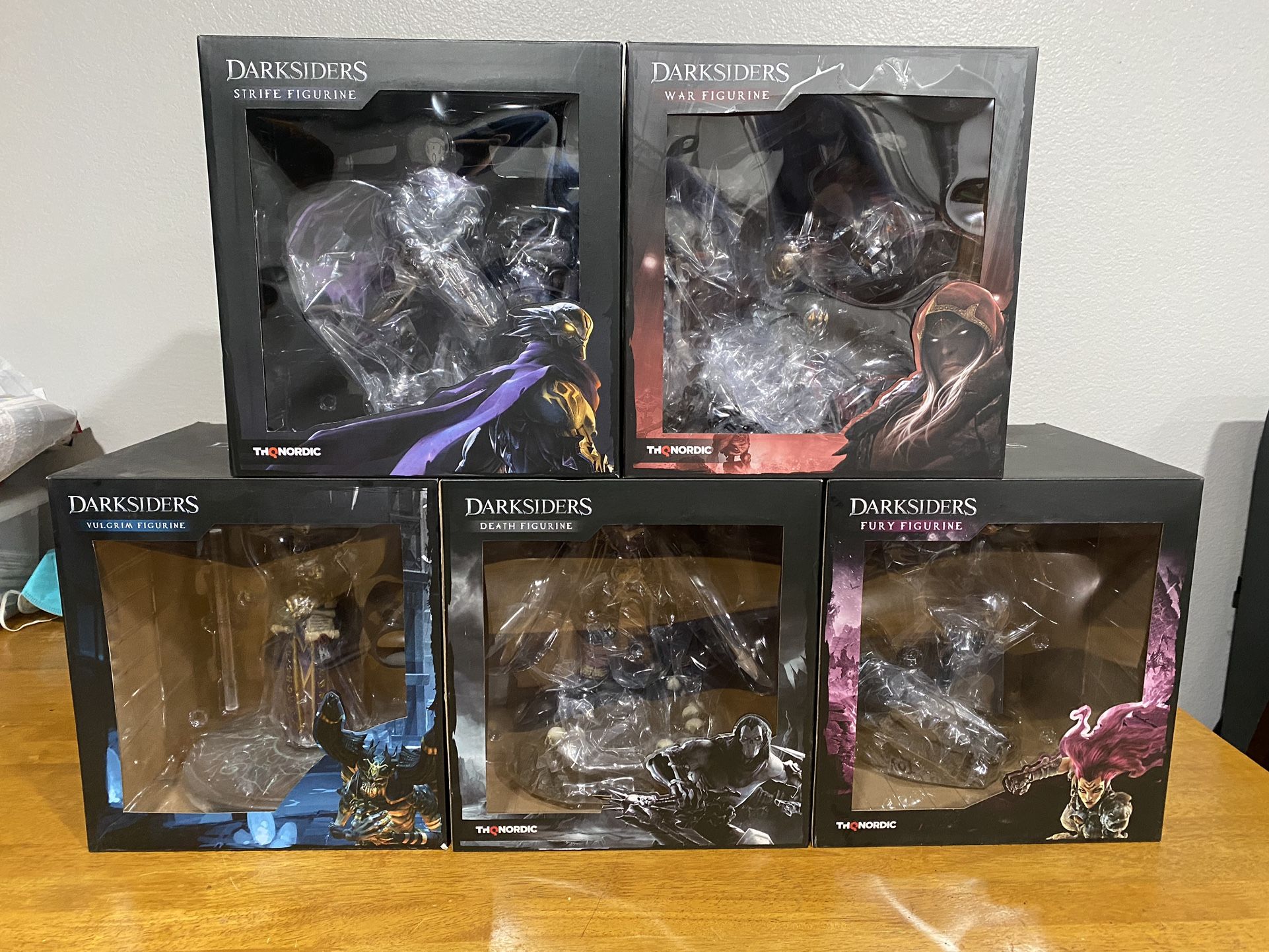 Darksiders Statue Figurine Complete Set MISB War Strife Death Fury Vulgrim