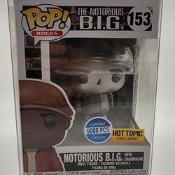 Funko POP Notorious BIG #153 Hot Topic Exclusive LE 5000 W/Protector 🔥