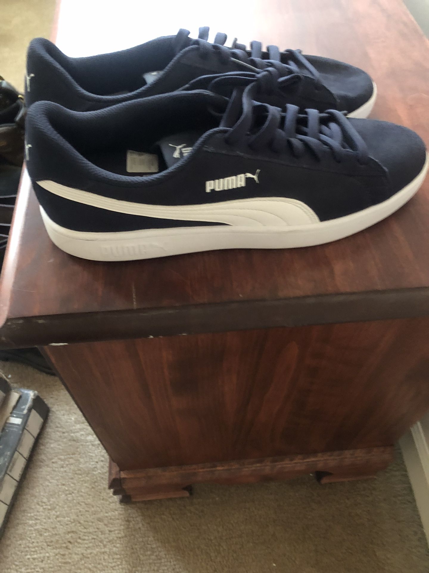 Mens Puma Blue Suede Sneakers Brand new