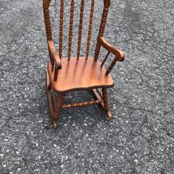 Kids rocking chair solid wood good condition