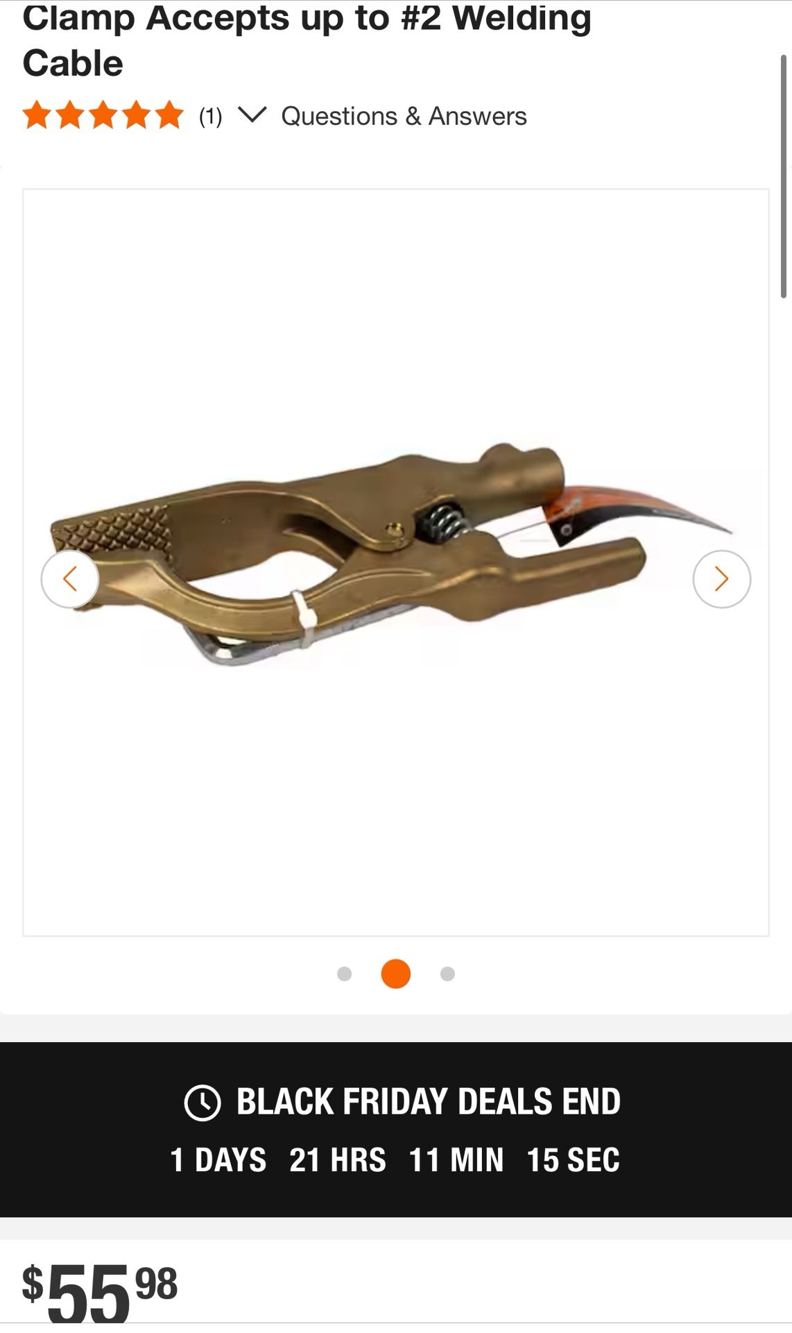 Rigid Brass HD Grounding Clamp NEW