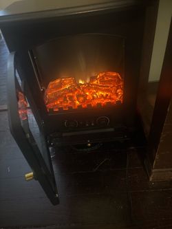 Black Electric Fireplace Stove Heater