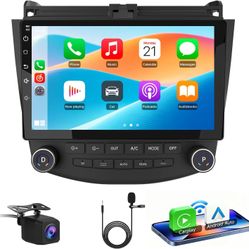 4Core 64GB Car Radio Stereo Android 13 for Honda Accord 7th 2003 2004 2005 2006 2007