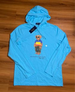 Mens NWT Polo Ralph Lauren Big Bear Lightweight Pullover Sweatshirt Hoodie