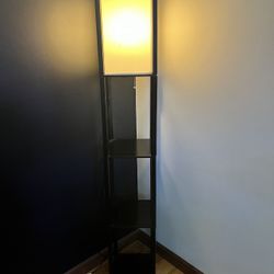 Black Shelf Floor Lamp