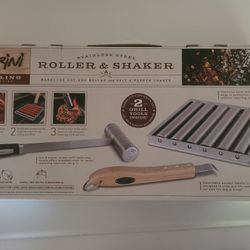 New Parini BBQ Hot Dog Roller & Salt/Pepper Shaker 