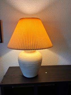 Large Ceramic Vase with Ribbed Texture