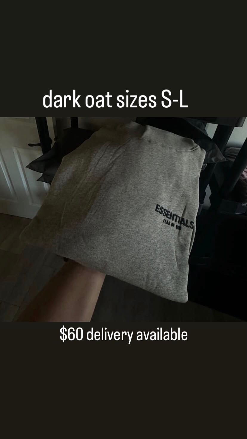 dark oatmeal essentials hoodie all XS-L