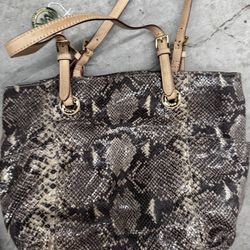 Michael Kors Snake Print Tote Bag