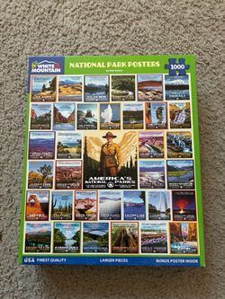 Jigsaw puzzle NATIONAL PARK POSTERS White Mountain NO MISSING PIECES