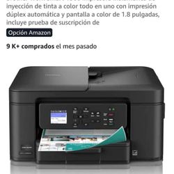 Brother Work Smart 1360 Impresora inalámbrica de inyección de tinta a color todo en uno con impresión dúplex automática y pantalla a color de 1.8 pulg