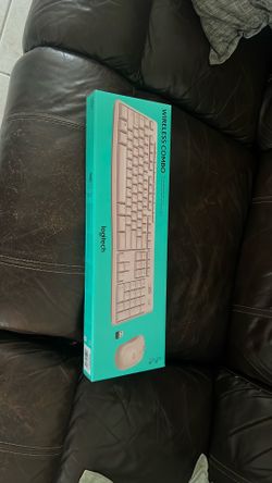 Pink keyboard with mouse wireless