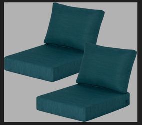 Localive 21.5x25.5 Inch Outdoor Deep Seat Cushions Set of 2,Thick High-Density Foam, Water-Resistant, Piped Edges & YKK Hidden Zipper for Patio Furnit