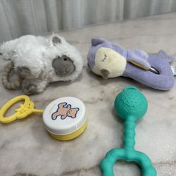 Baby Soft Toy & Teether Bundle β 4-Piece Set