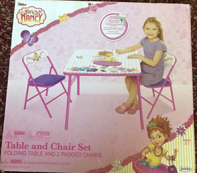 Fancy Nancy kids table and chair set