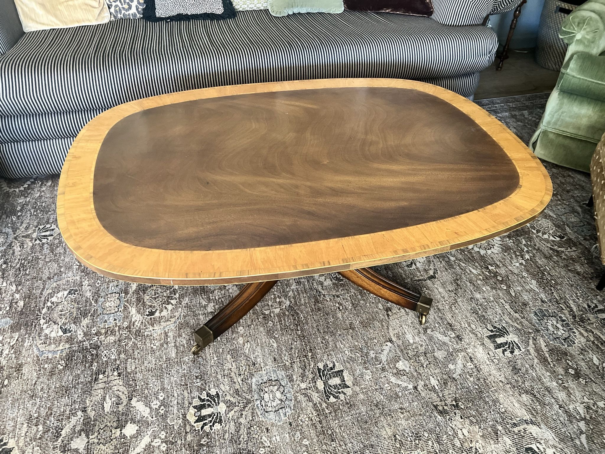 Midcentury Modern Burl Wood Coffee Table