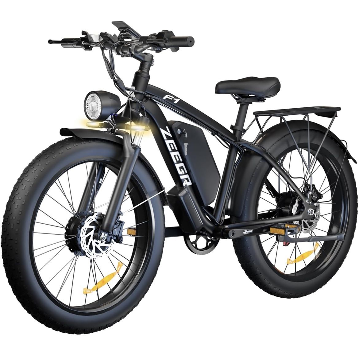 Electric Bike for Adults,Dual Motor AWD 2000W(Peak 3000W) Removable 48V/22.4AH Battery E-Bike 26'*4.0' Fat Tire Electric Bicycle with 7 Speed