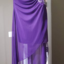 Morado / Purple Prom High Low Dress 