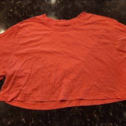 🪸 Lululemon Coral All Yours Cropped Tee Shirt